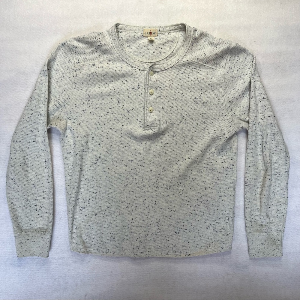 J.Crew Oarsman Heritage thermal waffle henley shirt